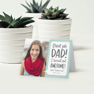 Awesome Kid Editable Colour Father's Day Card