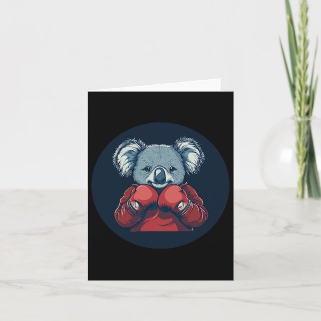 Awesome Koala Bear Boxer For A Knockout Vibe  Card (Front)
