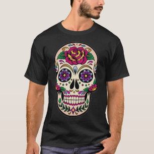 Awesome La Calavera Catrina Purple Sugar Skull On T-Shirt