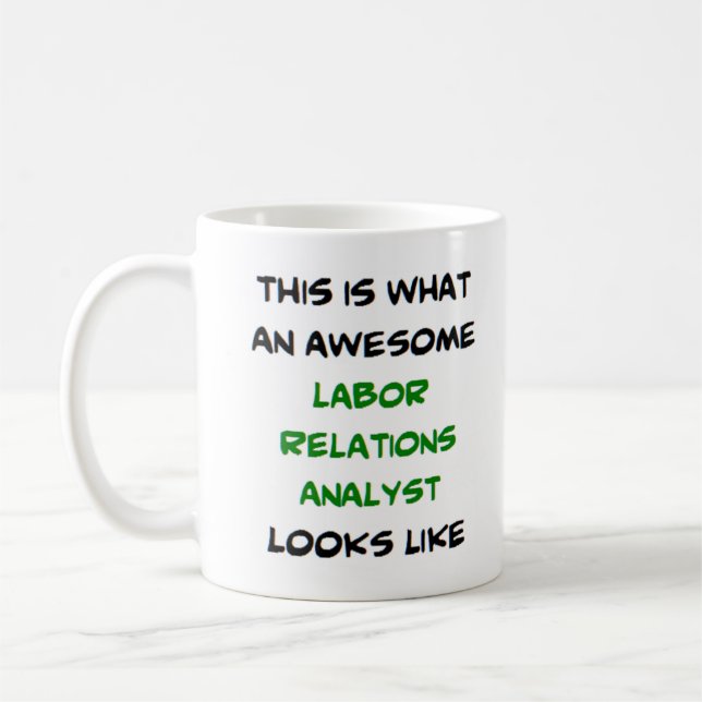 awesome labour relations analyst coffee mug (Left)