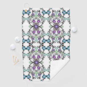 Awesome Lacy Look of Blue Violet Flowers  Golf Towel