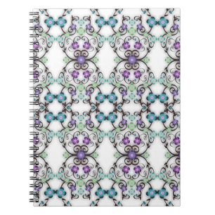 Awesome Lacy Look of Blue Violet Flowers  Notebook