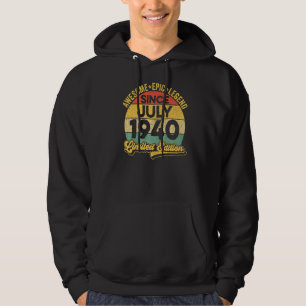 Awesome Legend Since July 1940 82nd Birthday 82 Ye Hoodie