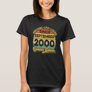 Awesome Legend Since September 2000 22nd Birthday T-Shirt