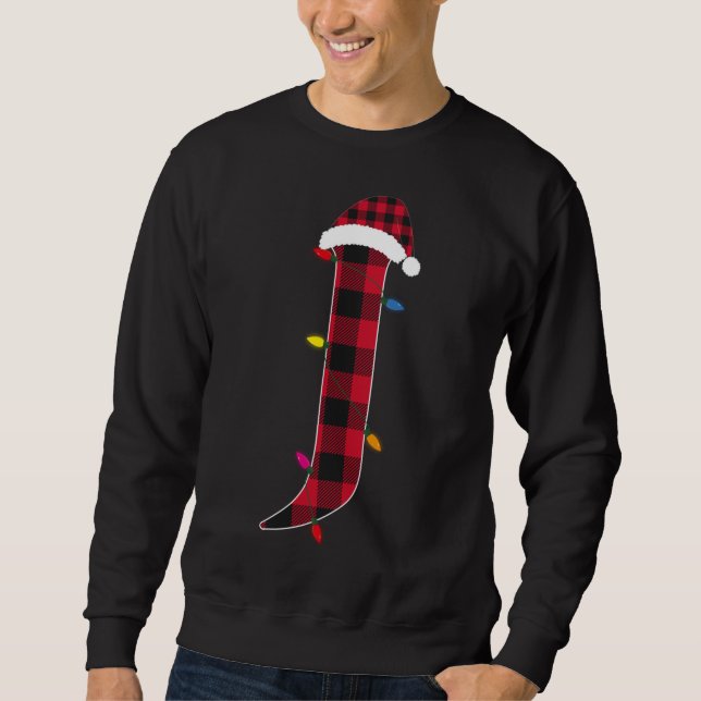 Awesome Letter J Initial Name Buffalo Plaid Christ Sweatshirt (Front)