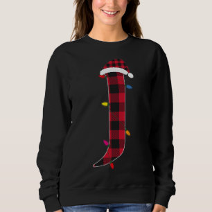 Awesome Letter J Initial Name Buffalo Plaid Christ Sweatshirt