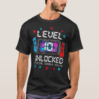 Awesome Level 10 Unlocked Gaming 10th Birthday Vid T-Shirt