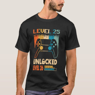 Awesome Level 25 Unlocked 25th Birthday 25 Year Ol T-Shirt