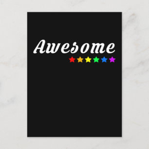 awesome LGBTQ+ Pride Postcard