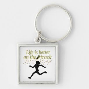 AWESOME LIFE IS BETTER ON THE TRACK DESIGN KEY RING