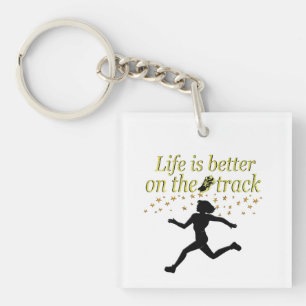 AWESOME LIFE IS BETTER ON THE TRACK DESIGN KEY RING