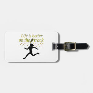 AWESOME LIFE IS BETTER ON THE TRACK DESIGN LUGGAGE TAG