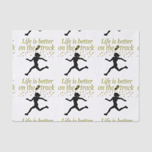 AWESOME LIFE IS BETTER ON THE TRACK DESIGN TISSUE PAPER