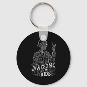 Awesome like kids skeleton funny men dad fathers key ring