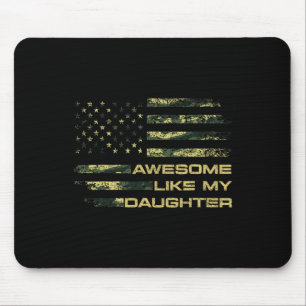 Awesome Like My Daughter Funny Mothers Fathers Day Mouse Pad