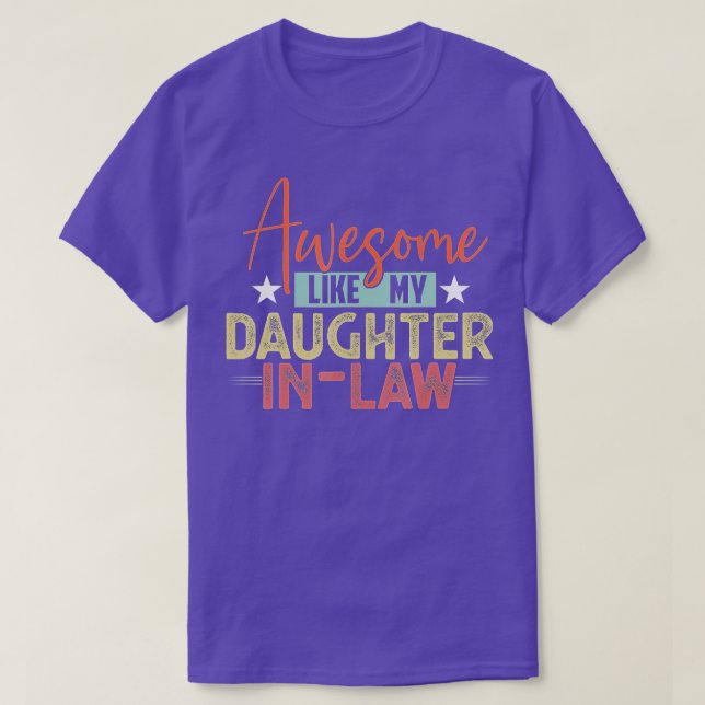 Awesome Like my Daughter in Law Family Lovers Fath T-Shirt (Design Front)
