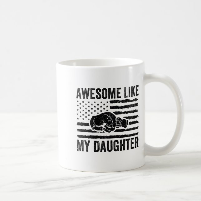 Awesome Like My Daughter Men Funny Fathers Day Dad Coffee Mug (Right)