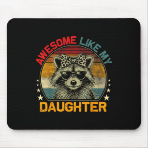 Awesome Like My Daughter Retro Men Funny Fathers D Mouse Pad