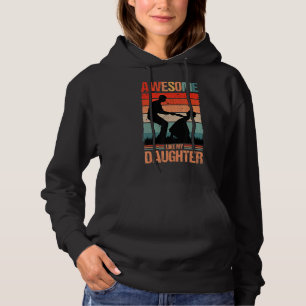 Awesome Like My Daughter  Vintage Father's Day Ret Hoodie