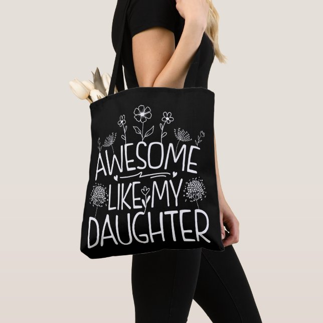 Awesome Like My Daughter Wildflower Present Mummy  Tote Bag (Close Up)