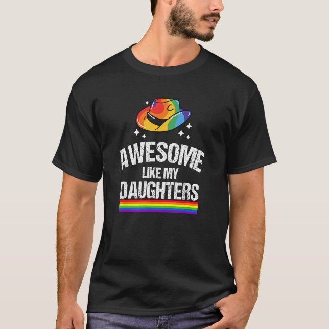 Awesome Like My Daughters Pride 8 T-Shirt (Front)
