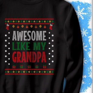 Awesome Like My Grandpa Christmas Sweater Knit