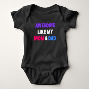 Awesome Like My Mum & Dad cute infant Baby Bodysuit