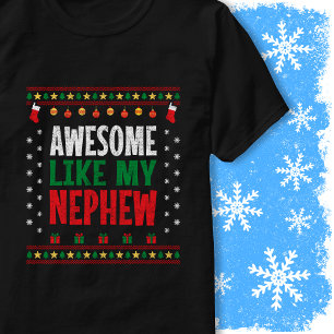 Awesome Like My Nephew Christmas Sweater Vintage