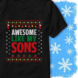 Awesome Like My Sons Christmas Sweater Vintage