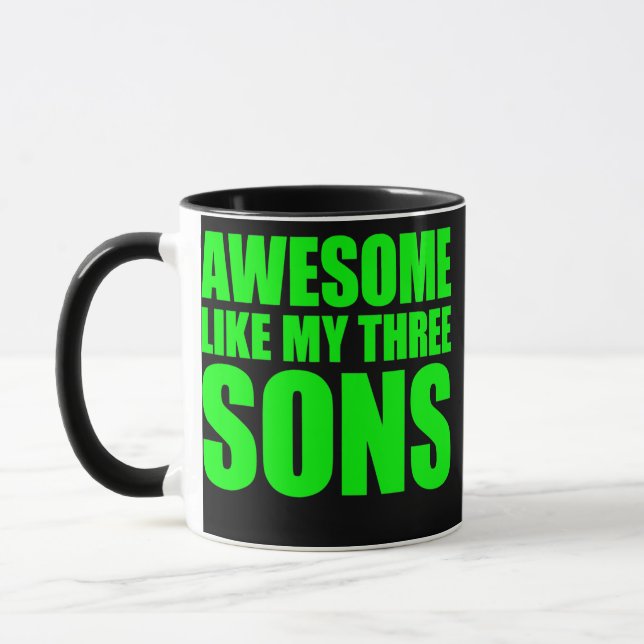 Awesome Like My Three Sons Mother's Day and Mug (Left)