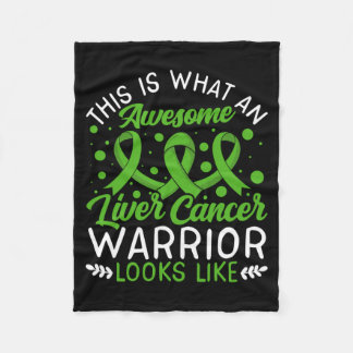 Awesome Liver Cancer Warrior Liver Cancer Fleece Blanket