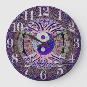 Awesome Looking Yin Yang Tree Large Clock