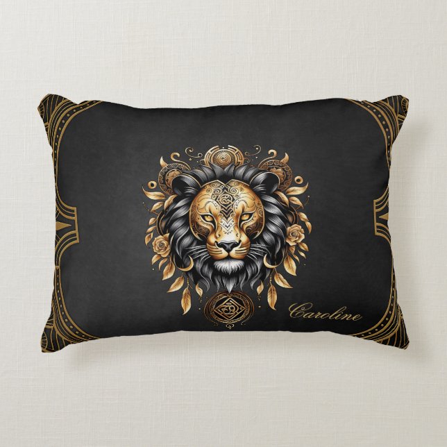 Awesome majestic lion decorative cushion (Front)