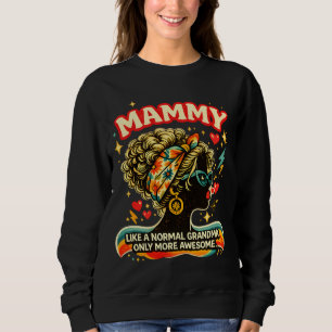 Awesome Mammy Retro Grandma Vintage Groovy Gift Sweatshirt