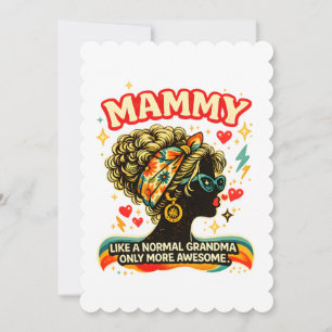 Awesome Mammy Retro Grandma Vintage Groovy Gift Thank You Card