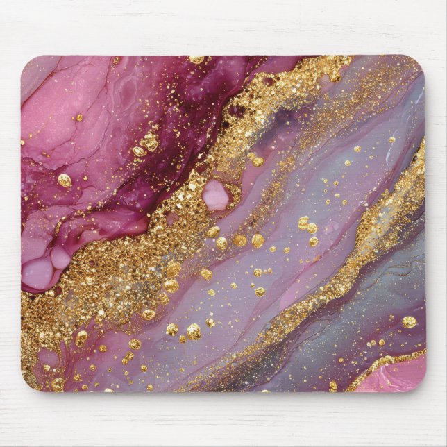 Awesome marble trendy modern mouse pad (Front)