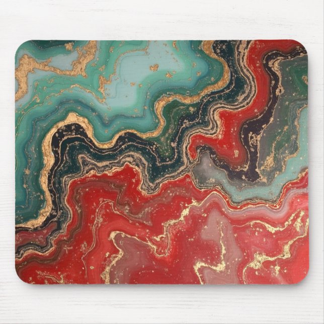 Awesome marble trendy modern mouse pad (Front)