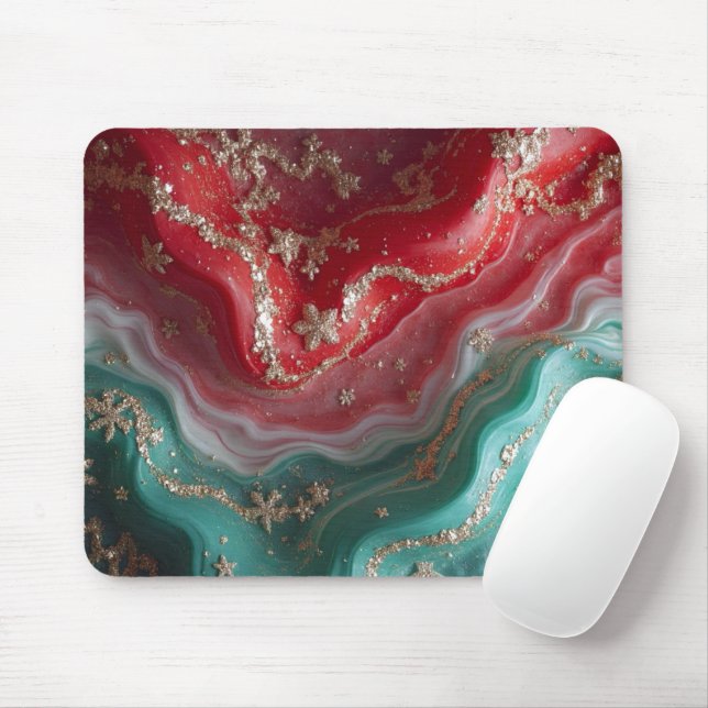 Awesome marble trendy modern mouse pad (With Mouse)