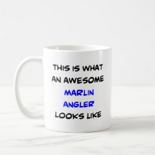 awesome marlin angler coffee mug