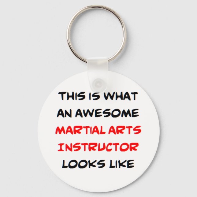 awesome martial arts instructor key ring (Front)