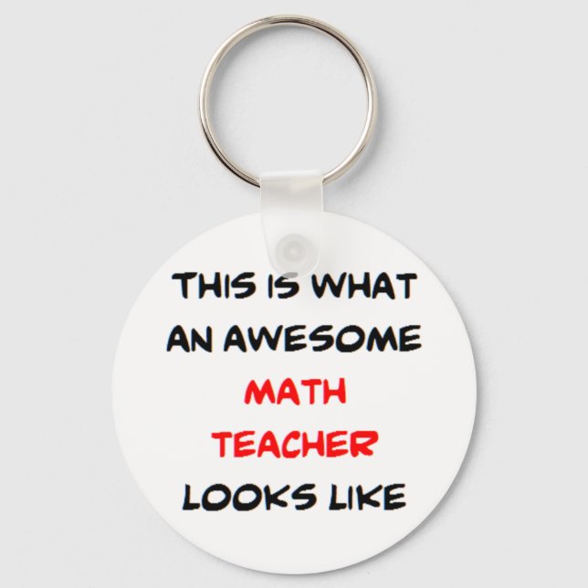 awesome math teacher key ring (Front)
