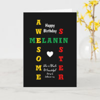 Awesome Melanin Sister Christian Happy Birthday