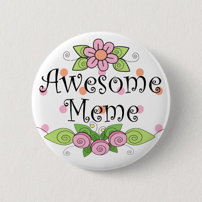 Awesome Meme T-Shirt 6 Cm Round Badge (Front)