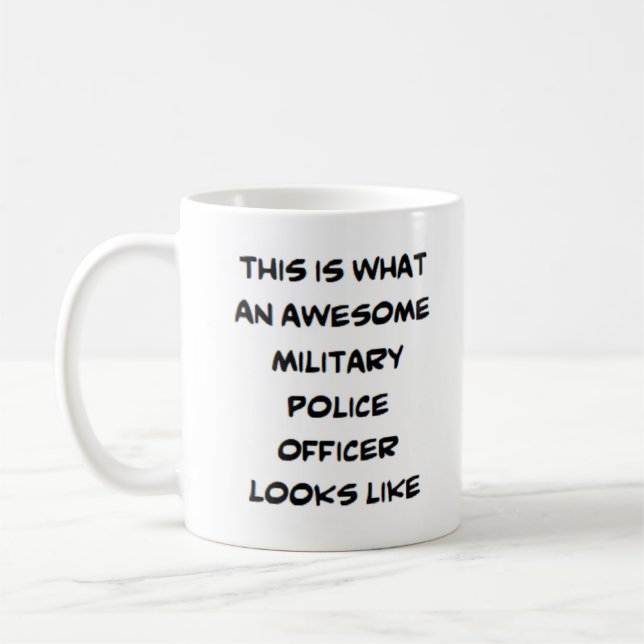 awesome military police officer coffee mug (Left)