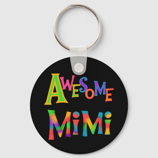 Awesome Mimi T-shirts and Gifts Key Ring (Front)