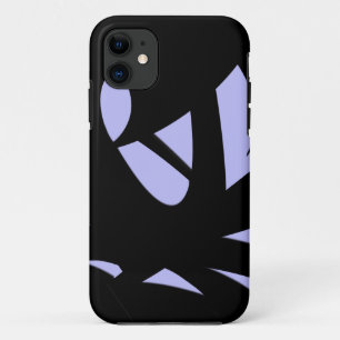 Awesome Modern Art  Black and Lavender iPhone 11 Case