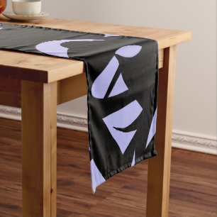 Awesome Modern Art  Black and Lavender Long Table Runner