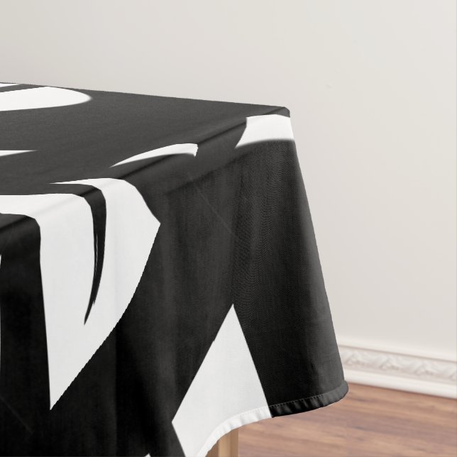 Awesome Modern Art  Black and White Tablecloth (In Situ)