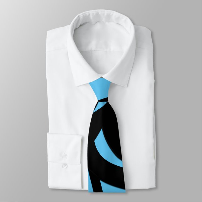 Awesome Modern Art Blue / Black 2 Tie (Tied)
