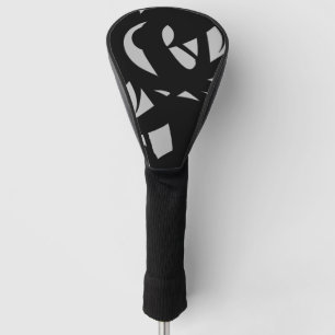 Awesome Modern Art Grey / Black Golf Head Cover